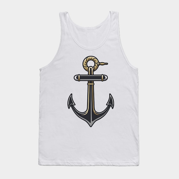 Golden Anchor  Design Tank Top by Mary_Momerwids